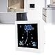 Cocoarm Badezimmeruhr mit Saugnapf Duschuhr Wasserdicht Badezimmer-Uhr Digitale Luftfeuchtigkeit Temperatur Digitaluhr Timer Uhr Hygrometer mit Timer Alarm für Küche Badezimmer(Weiß)