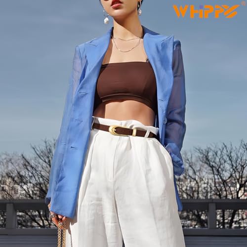 WHIPPY Thin Belt for Women Skinny Leather Belts for Jeans Pants Dress Laides Fashion Casual Belt with U-Shaped Buckle3