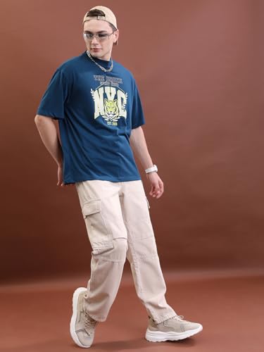 Image of Highlander Men's Regular Fit Cargo Pocket Jeans | Clean Look | Cotton Comfort | Utility Style