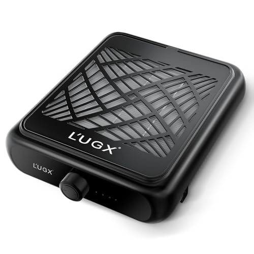 L'UGX Rechargeable Nail Dust Collector for Salon Use,650Pa,LG622S,Black