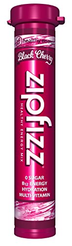 Image of Zipfizz Daily Energy Drink Powder, Black Cherry,3-in-1 Sustained Energy, Rapid Hydration, and Essential Vitamins | Sugar-Free, Electrolyte Powder, Contains Vitamin B-12 & Antioxidants (Pack of 40)