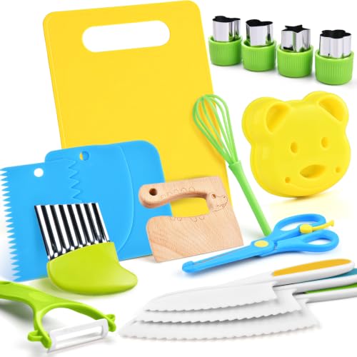 17PCS Kids Cooking Sets Real Cooking Montessori...