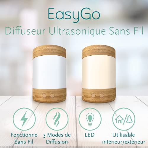 Diffuseur d'huiles essentielles sans fil ultrasonique nomade