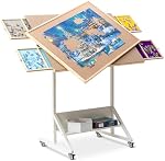 Becko US 1500 Pieces Tilting & Rotating Puzzle Table with Drawers & Cover, Foldaway & Portable Puzzle Board with Tilt & Height Adjustments, Easy to Move, for 1500 Pieces Jigsaw Puzzles