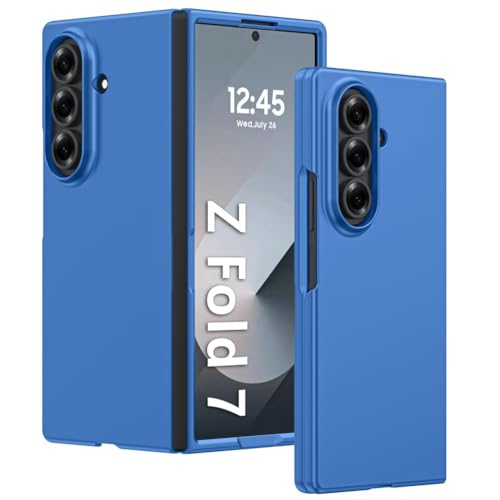 Coque Samsung Galaxy Z Fold 7 rigide et ultra fine en PC givré bleu mat