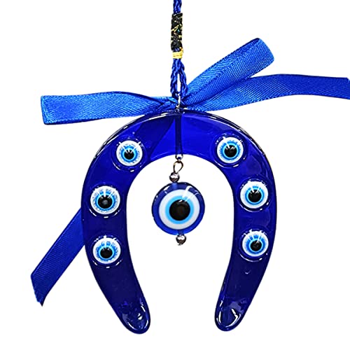 Image of Evil Eye Ghode Ki Naal Wall Hanging Decoration for Car Dashboard | Aesthetic Home Decor | Ideal Gift Items for Positive Energy & Good Luck | Nazar Battu for Home Entrance