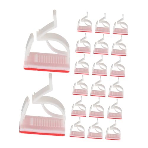 HOMSFOU 100 Piezas Hebilla De Fijación Ganchos Grapas De Alambre Enchufe Plano De Regleta Soporte De Alambre Adhesivo Cubiertas De Alambre Para Cables Abrazaderas Para Cables