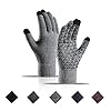 Guantes Invierno Termicos, Guantes tactiles movil Smartphone, Guantes de Invierno Táctil con Diseño Antideslizante Cálido Guantes de Punto para Ciclismo/Conducción/Senderismo/Hombres/Mujeres