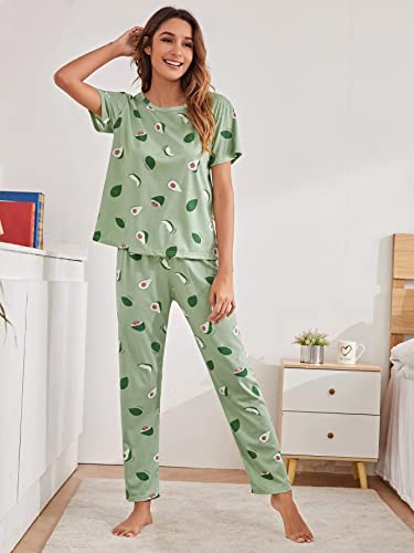 SMOWKLY Printed Round Neck Short Sleeve Nightsuit Set | Pajama Set | Night Dress for Women - Image 4