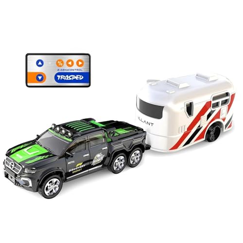 Image of Mini Alloy Off-Road RC Car for Kids 6+ 1:64 Scale Remote Control Car Toys Strip Lights, 2.4Ghz, USB Rechargeable (Off Truck -Black)