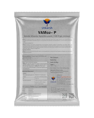 Image of Utkarsh Mycorrhiza with 1200 IP /gm Bio Fertilizers for Healthy Plants, Vigorous Stem Girth, Enhances Nutrient Absorption, Water Uptake & Soil Aeration | VAMoz-P (4.5 Kg; Pack of 5 of 900 gm)