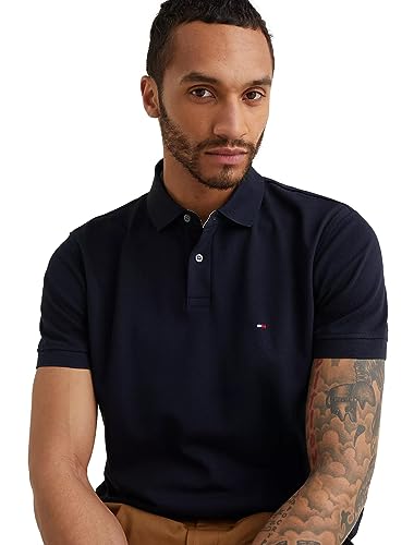 Image of Tommy Hilfiger Men's Short Sleeve Cotton Pique Polo Shirt in Regular Fit 2024 Collection