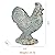 Chadechimo Rooster Statue Chicken Figurine Cement Rooster Figurine Figurines Artwork for Outdoor, Backyard, Patio and Home Kitchen Decoration(Dark Blue)