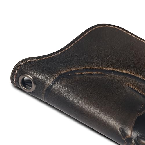 Image of House of Jack Co. Skull Grommet Long Bifold Wallet for Men, Add Your Chain Biker Wallet, Full Grain Cowhide Leather Wallet, Black
