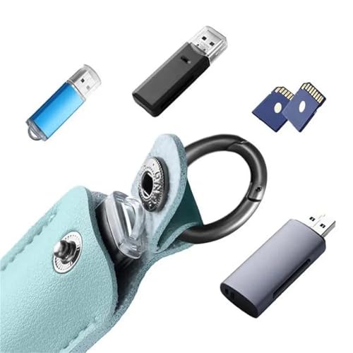 Funda de piel para disco en U que evita pérdidas de datos y USB 5