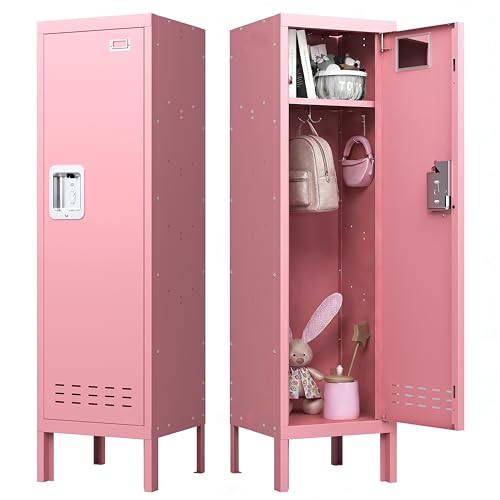 Image of BUTISOW Metal Kids Locker,Metal Cabinet Storage Lockers,Lockable for Employees with Door,54 inch Height Steel Locker,Lockable Steel Locker for Children's Room, Playroom, School,Gym