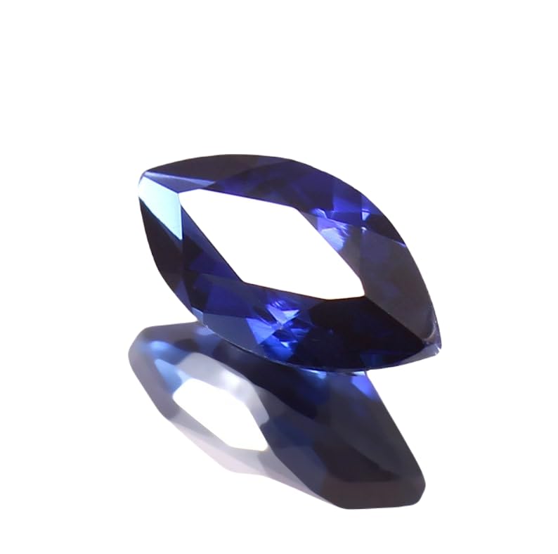 Saphir bleu bleuet naturel 12x6 mm de forme marquise facettée pour création bijou