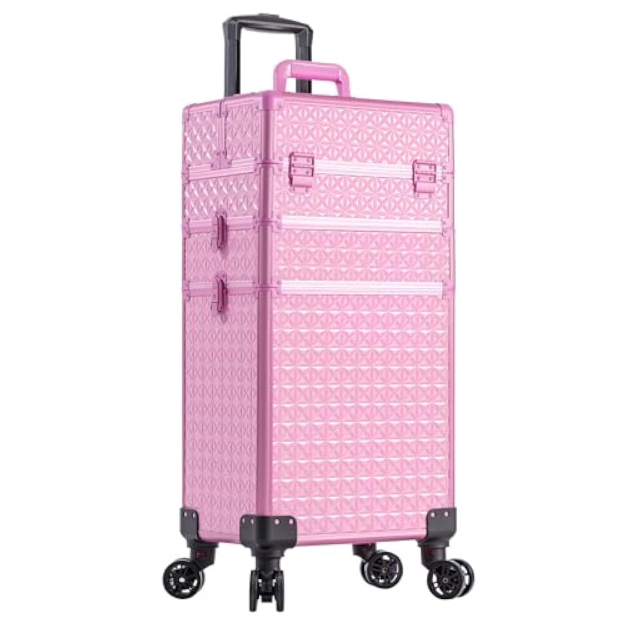3 in 1 Rolling Makeup Train Case, Large Storage