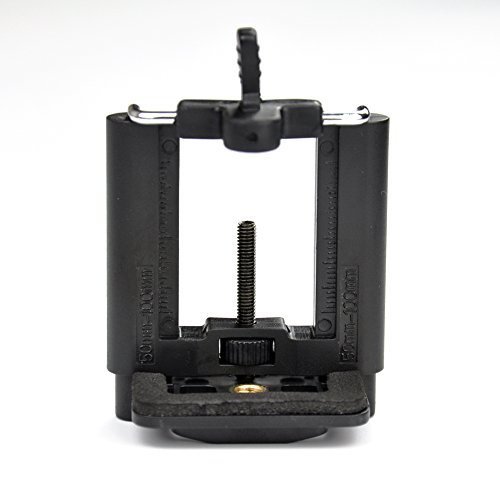 Accmor Tripod Mount Adapter Universal 5-10 cm Adjustable Phone Holder Clamp for iPhone, Samsung, LG, HTC, Sony, Nokia, Mini Attachment Clip for Selfie Stick