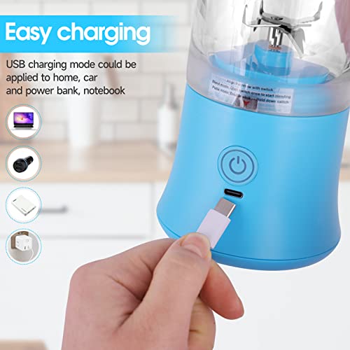 Personal Size Blender, Portable Blender, 20 Oz Usb Charger Mini Blender For Shakes And Smoothies (Blue) #TOP2