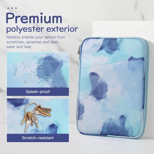 Image of Dadanism 9-11 inch Tablet Sleeve Bag Carrying Case for iPad (A16) 11th Gen 11 inch, iPad 10th Gen 10.9 inch Air 5 /4, iPad Air M4 /Pro 11 inch, iPad 9 /8 /7th, Galaxy Tab A11+ Plus 11 inch, Remarkable 2 10.3 inch,Graffiti Blue
