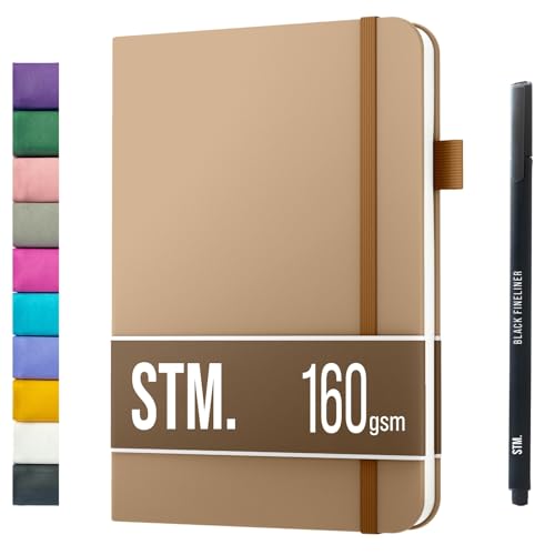 Bullet Dotted Journal Dot Grid Notebook | B6 Daily Journaling Small Pocket Notebooks for Writing | 120gsm Thick Paper, Hard cover, Lay Flat Binding | 4 x 5.8 Journals Cuaderno Libretas de apuntes