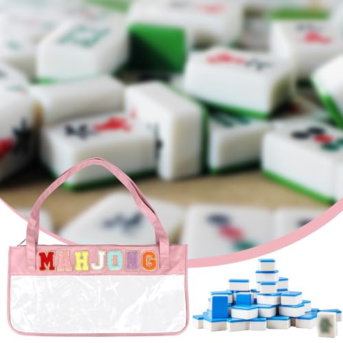 Bolsa transparente impermeable para fichas Mahjong miniatura 5