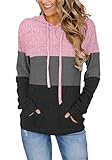 Bosmeer Womens Hoodies Long Sleeve Shirt Fall Top Fashion Dreesy Casual Tunic Sweaters Clothes Trendy Work Outfits
