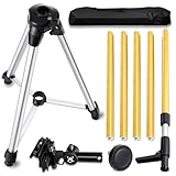 WUDLEP Laser Level Pole, 12FT/3.7M Telescoping Tripod Pole with 1/4-Inch by 20-Inch Laser Mount for Rotary and Line Lasers, Adjustable Telescopin