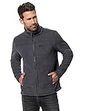 Jack Wolfskin Herren Thunder Bay Fleecejacke Mit Systemreißverschluss, Ebony, S
