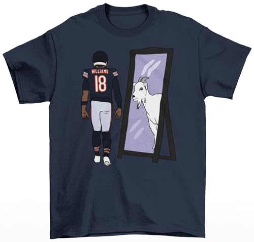 Caleb Williams Mirror Goat Chicago Football T-Shirt2