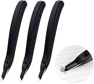 3 PCS Professional Magnetic Staple Remover Puller Rubberized Staples Remover Staple Removal Tool for School Office Home (Black)