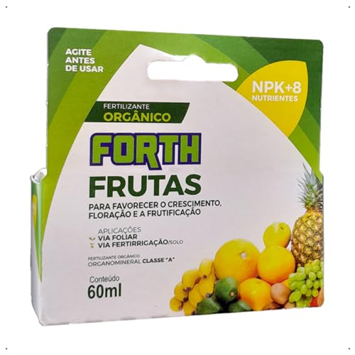 Forth Frutas Líquido, Fertilizante Orgânico Concentrado, NPK (Nitrogênio, Fósforo, Potássio), 8 Micr