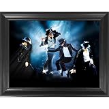 Michael Jackson King of Pop Moonwalk Framed 3D Lenticular Poster - 14.5x18.5' - Unbelievable Life Like Framed 3D Art Pictures, Lenticular Posters, Cool Art Deco, Unique Wall Art Décor