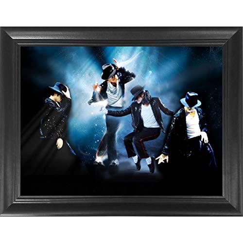 Michael Jackson King of Pop Moonwalk Framed 3D Lenticular Poster - 14.5x18.5' - Unbelievable Life...