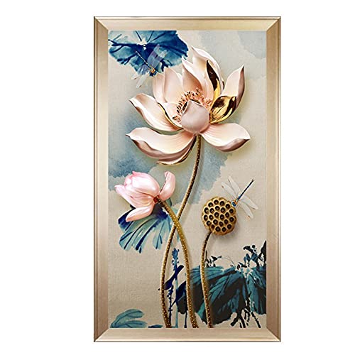Broderie diamond painting complet capucine grand format pour habiller un mur vide sans effort
