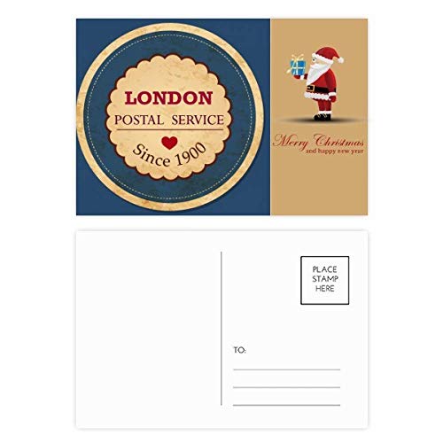 Cartes postales Père Noël Love UK lot de 20 pour vœux de fin d'année