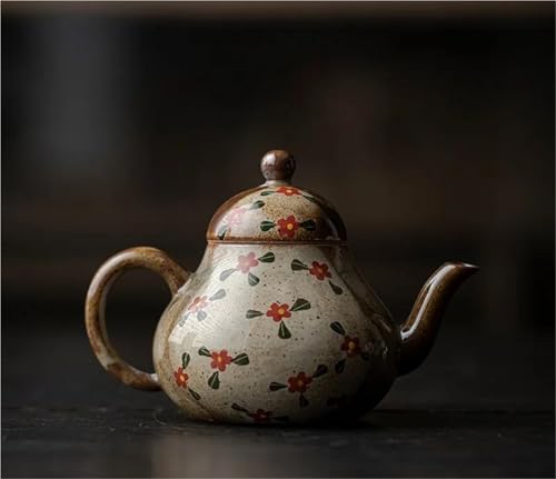 Juegos De Tazas De Té Juego De Té Kung Fu Con Filtro, Tetera Antigua, Vasos Artesanales, Cerámica Gruesa 100/120ml, Pequeña Flor Hecha A Mano Juego De Té De La Tarde(Type-A)