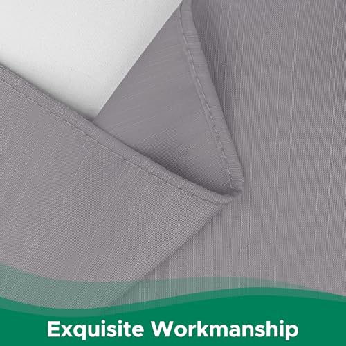 Biscaynebay Wrap Around Bed Skirts for Full & Full XL Beds Extra Short Drop of 9", Silver Grey Elastic Dust Ruffles Easy Fit Wrinkle and Fade Resistant Silky Luxurious Fabric Solid Machine Washable by Biscaynebay - Image 4