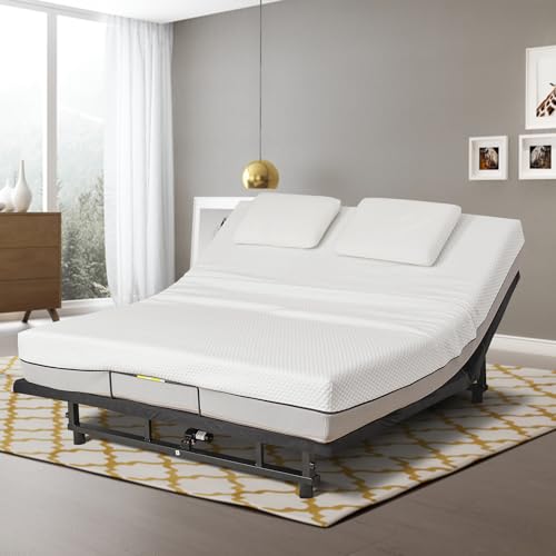 Donext King Adjustable Bed Base with Wireless Remote Control and Quiet Motor
