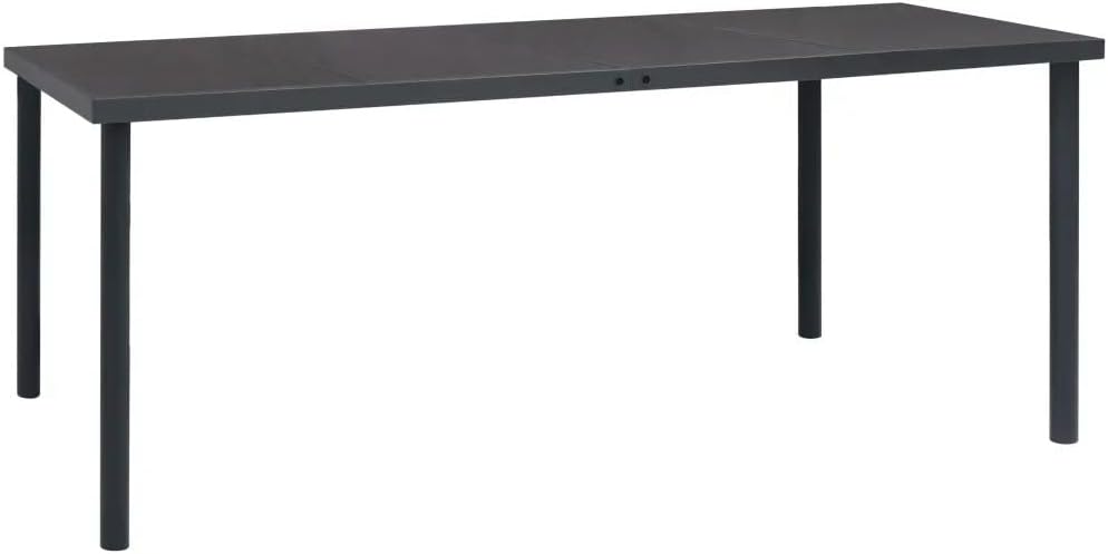 Patio Dining Table Anthracite 74.8"X35.4"X29.1" Steel 1Ps 313088