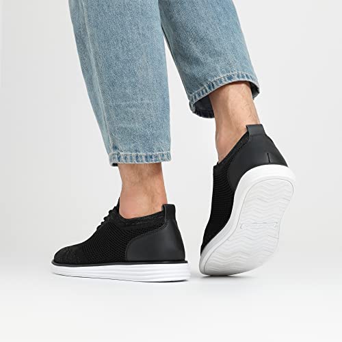 Bruno Marc Mens Mesh Sneakers Oxfords Lace-Up Wingtip Lightweight Casual Walking Shoes, Black/Grey - 13(Grand-02) #TOP7