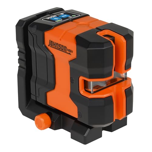 Image of Johnson Level & Tool JLN300-GNCL Laser Level, Self-Leveling Cross-Line Laser with GreenBrite Technology, Magnetic Base, Hard-shell Carry Case, Lithium Ion Battery, Magnetic