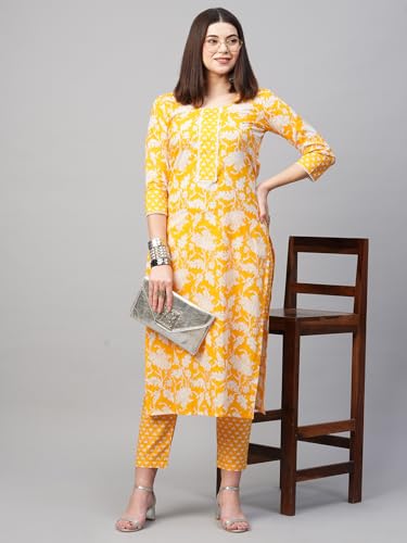 Image of ANNI DESIGNER Cotton Blend Women Kurta With Pant Pack Of 2