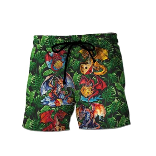 Mythical Dragon Mens Swim Trunks - Dungeon Swimming Trunk for Men - Drawstring Beach Shorts, Mens Swim Shorts 17