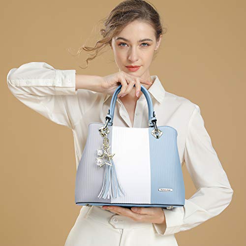 Image of Pomelo Best Purses and Handbags for Women with Multiple Pockets, Leather Top Handle Satchel Fashion Tote Shoulder Bags Ladies