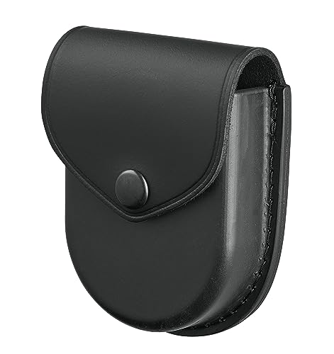 Shield Wallets Capa de algema única fechada para cinto de serviço de couro preto, encaixe preto