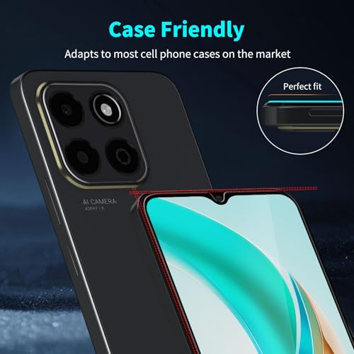 Didisky 2 Pack Tempered Glass Screen Protector with 2 Pack Camera Lens Protector for HONOR X6b, 9H, Easy to Install, Scratch-Resistant, HD - Image 2