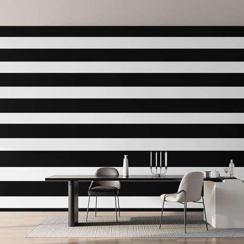 Generico Carta da Parati Righe Orizzontali 150x105 cm,...