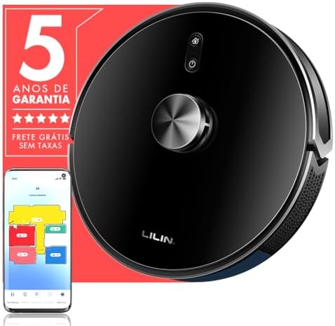 Lilin Robô aspirador de pó X6 com navegação LIDAR, 110/220V Bivol...